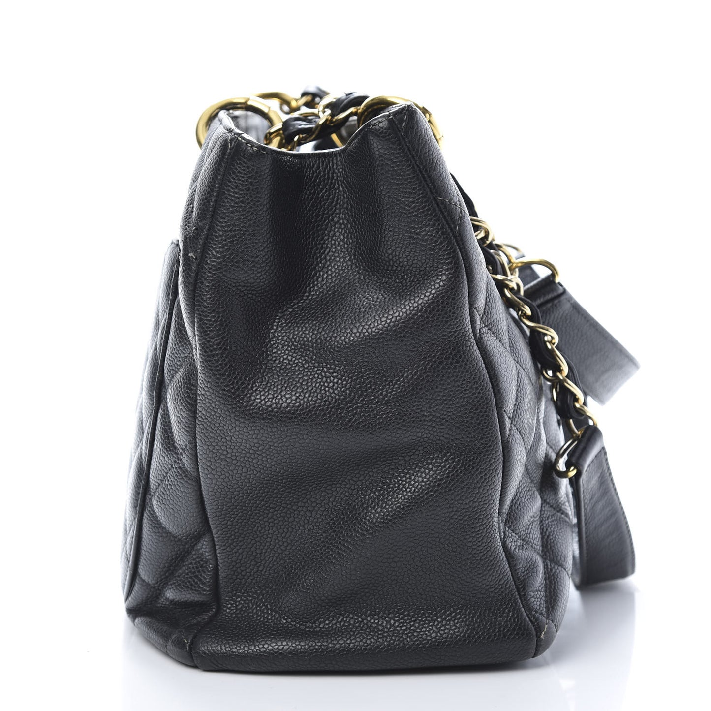 Caviar Quilted Grand Shopping Tote GST Black