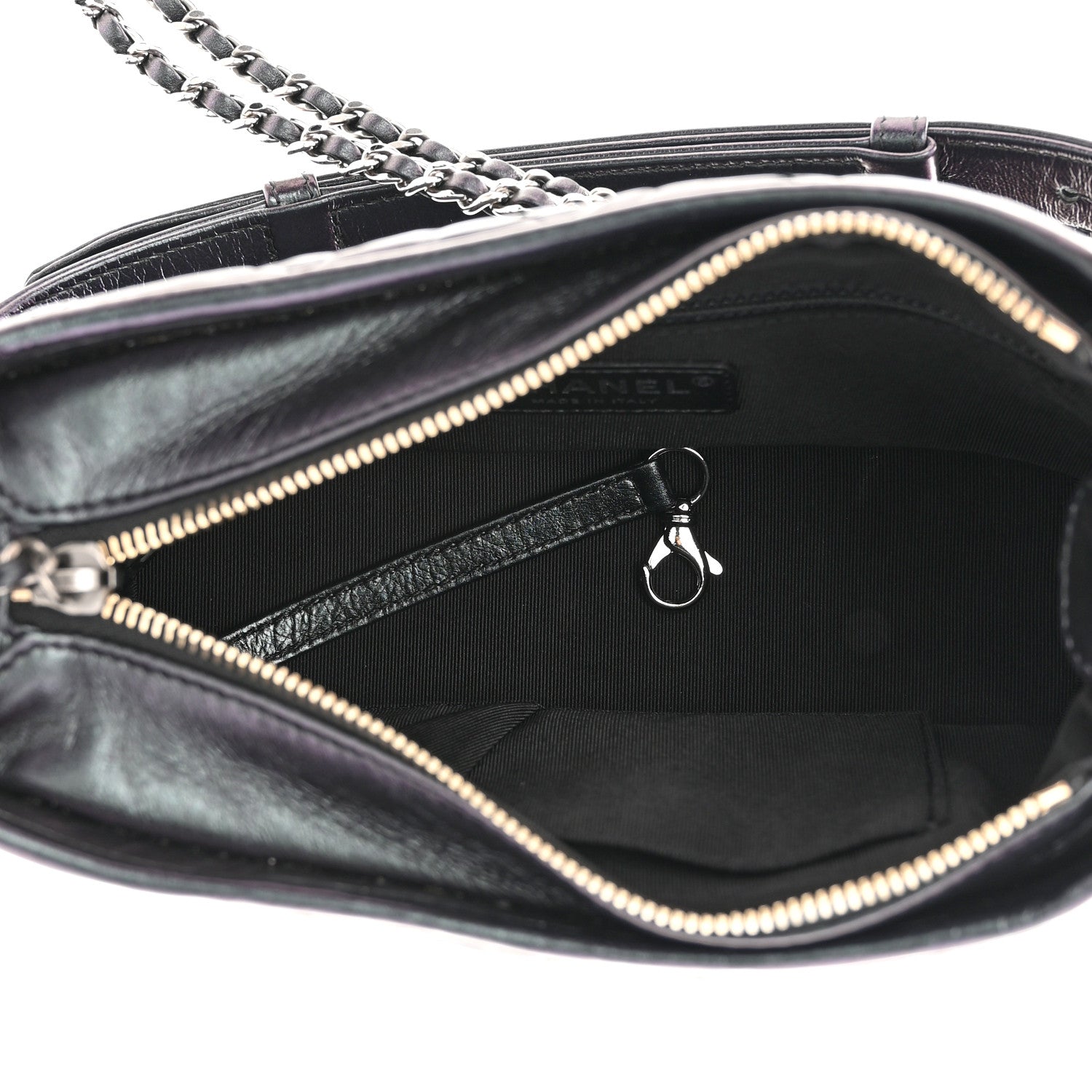 Chanel Iridescent Aged Calfskin Quilted Small Gabrielle Hobo Black 5 of 10