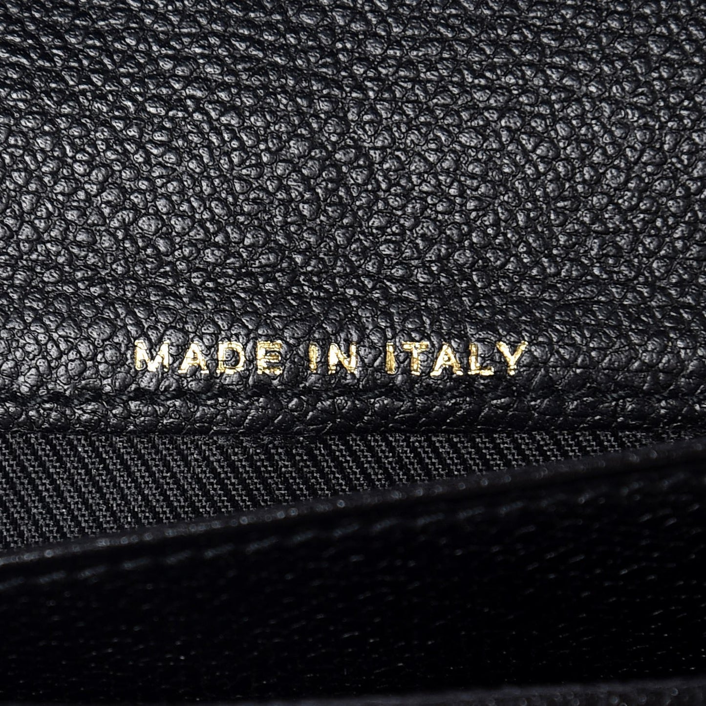 Grained Calfskin CC Button Wallet Black