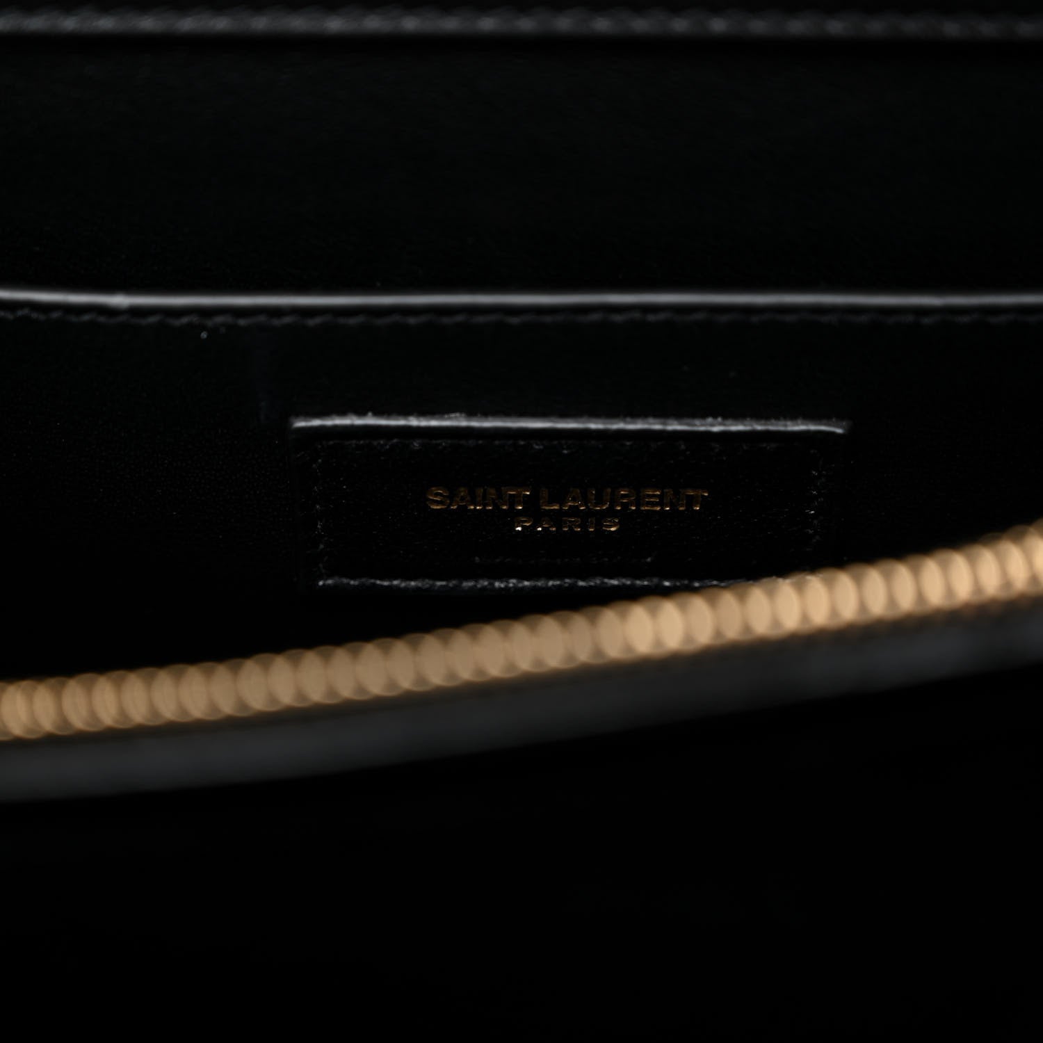 Saint Laurent Calfskin Matelasse Victoire Chain Wallet Black 6 of 9