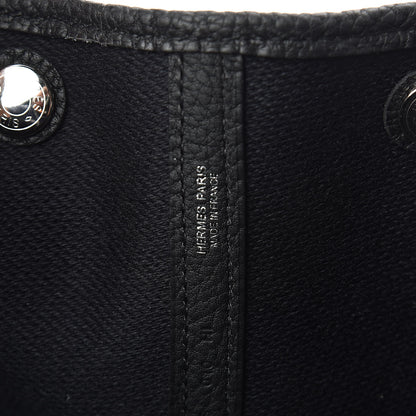 Hermes Twill H Negonda Garden Party 36 MM Tote Ecru Black 6 of 11