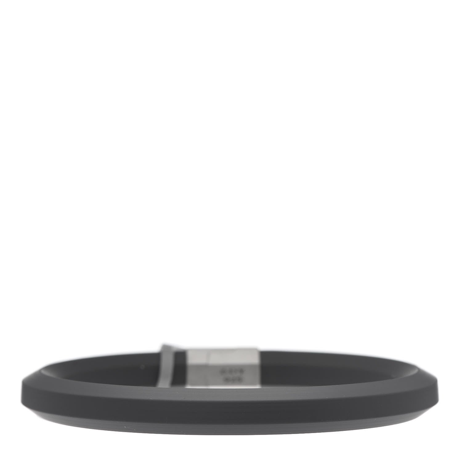 David Yurman Sterling Silver Rubber 10.5mm Hex Bracelet Gray 3 of 6