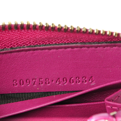 Gucci Patent Microguccissima Nice Zip Around Wallet Bright Bouganville 7 of 9