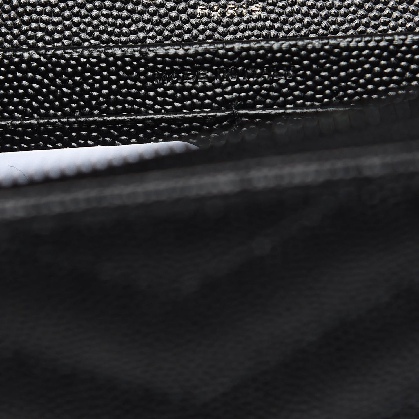 Grain De Poudre Matelasse Chevron Monogram Chain Wallet Black