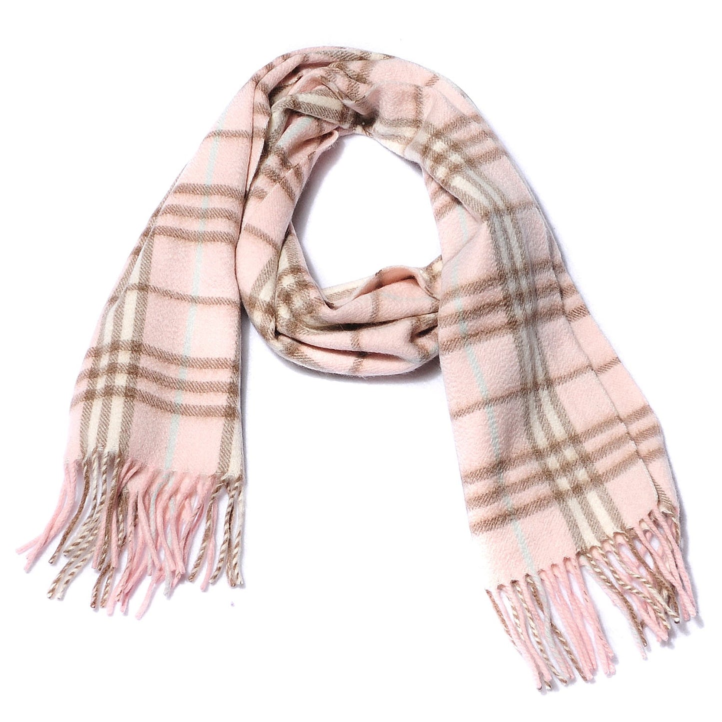 Cashmere Nova Check Scarf Pink