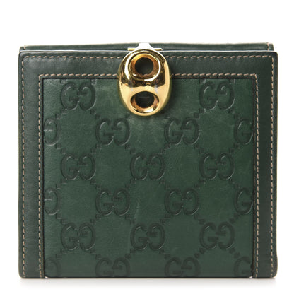 Gucci Guccissima Wave French Wallet Boston Green 1 of 7