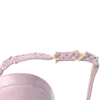 Chanel Lambskin Logo Sandal 39.5 Lilac 6 of 10