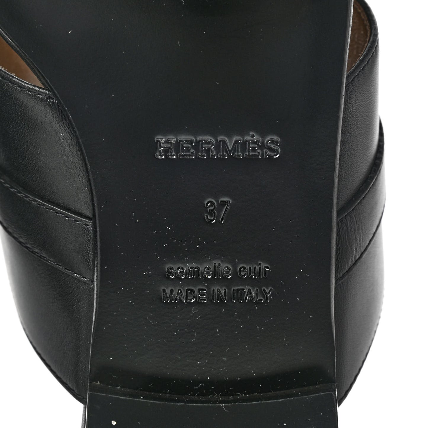 Calfskin Avenue Sandals 37 Black