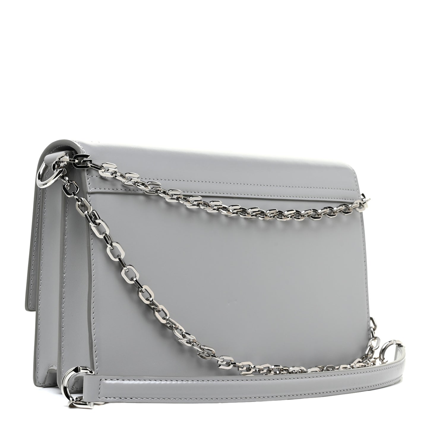 Calfskin Medium 4G Chain Shoulder Bag Cloud Grey