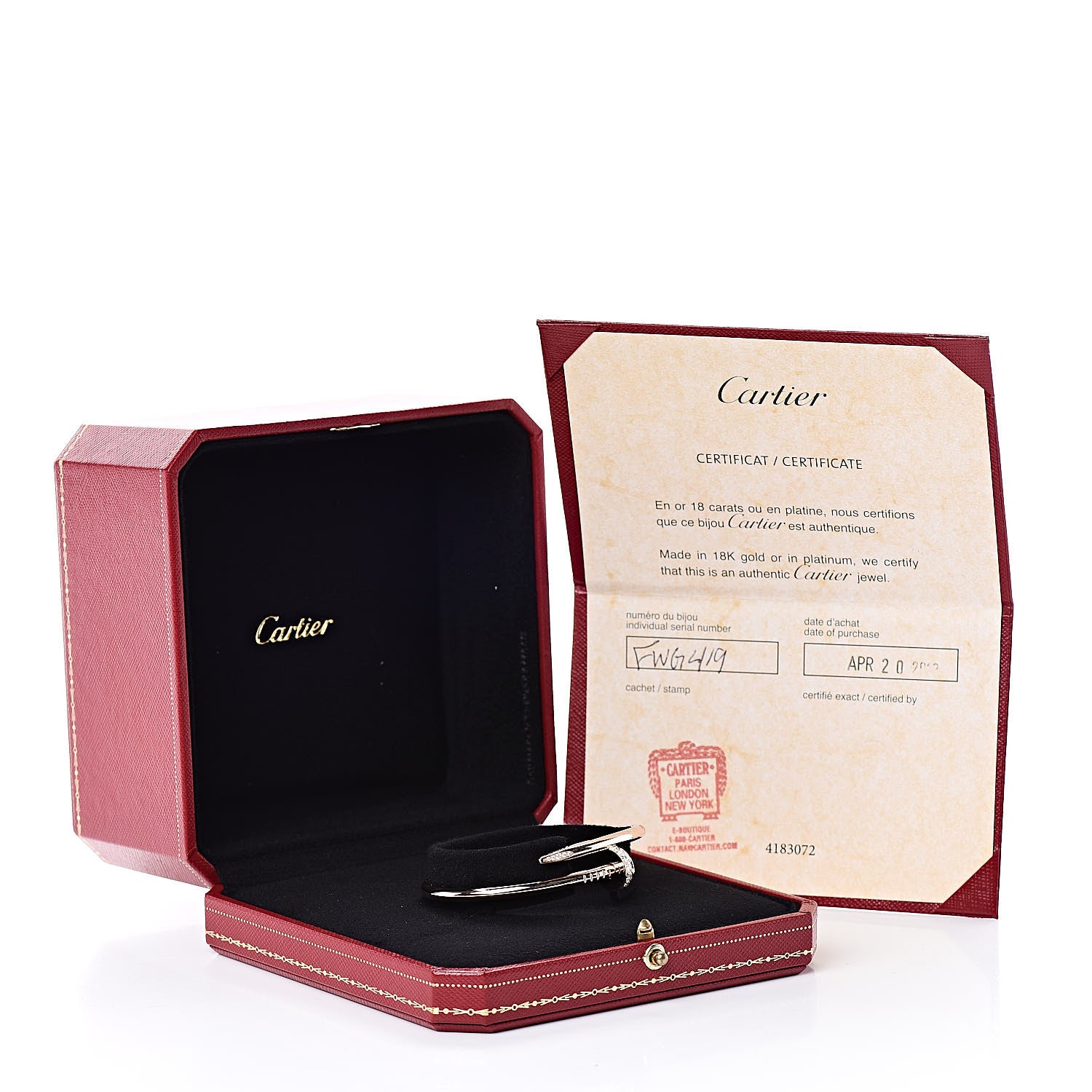 Cartier 18K Pink Gold Diamond Juste Un Clou Bracelet 16 5 of 5