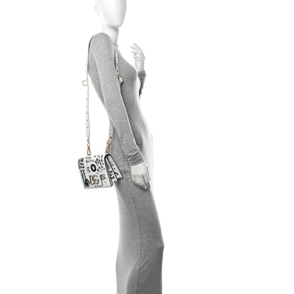 Dolce & Gabbana Calfskin DG Graffiti Print 3.5 Crossbody White 2 of 11