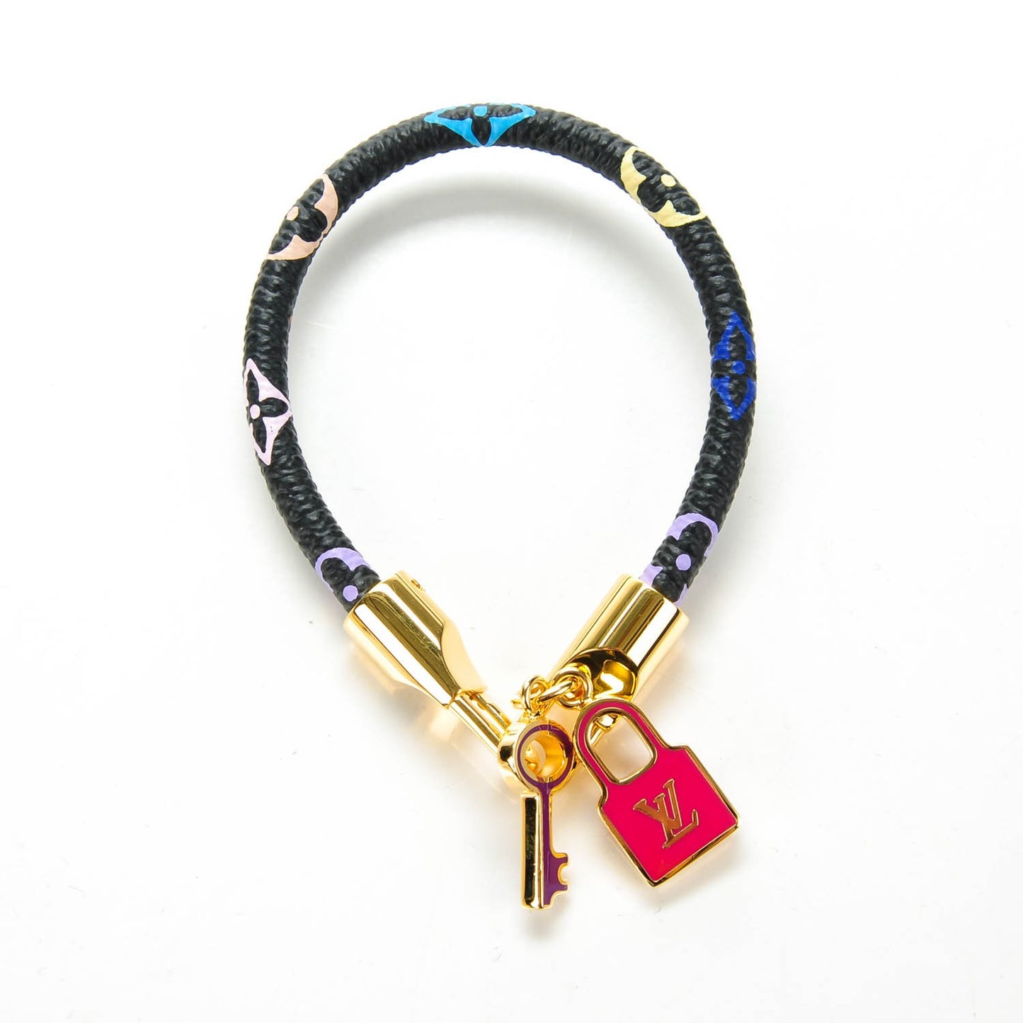 Monogram Multicolor Luck It Bracelet 17 Black