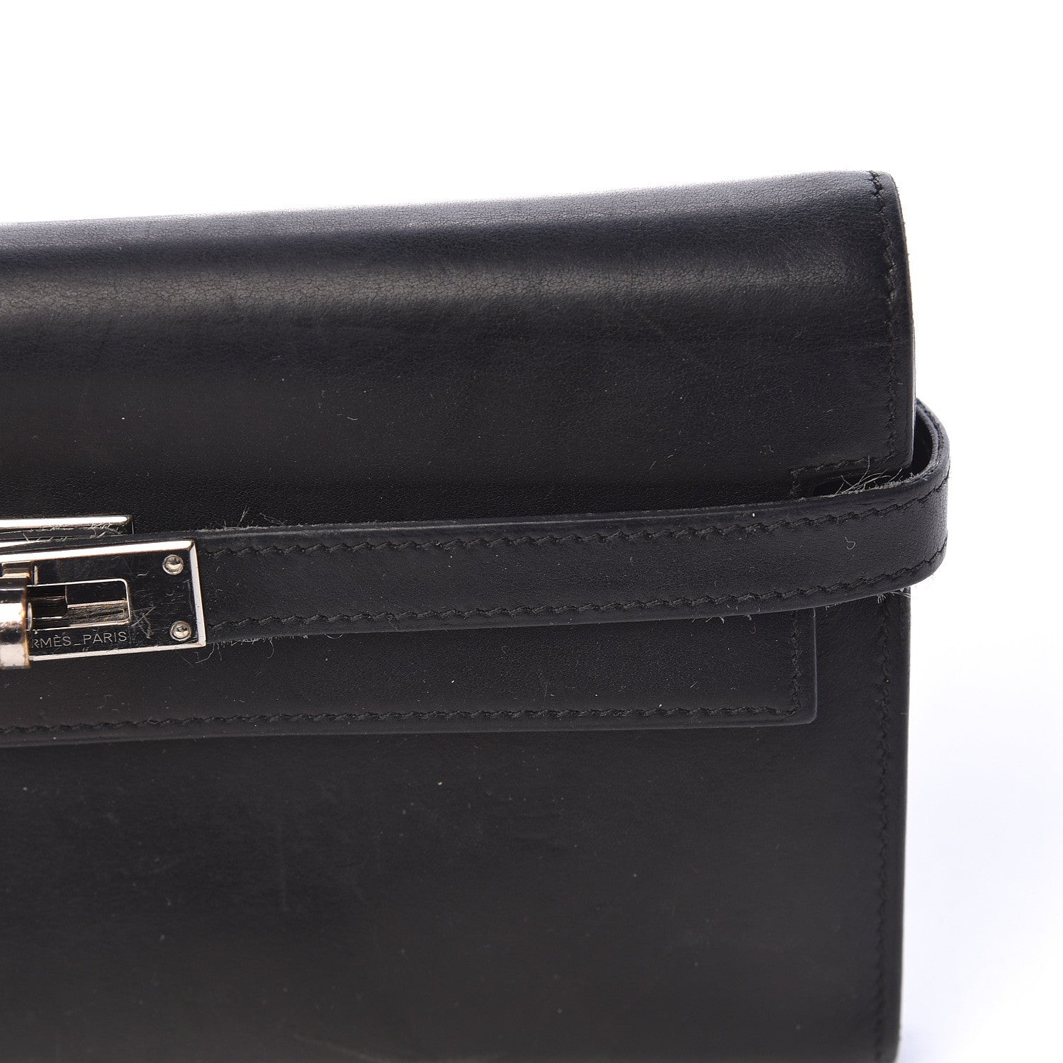 Hermes Box Kelly Longue Wallet Black 16 of 16