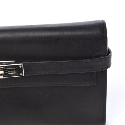 Hermes Box Kelly Longue Wallet Black 16 of 16