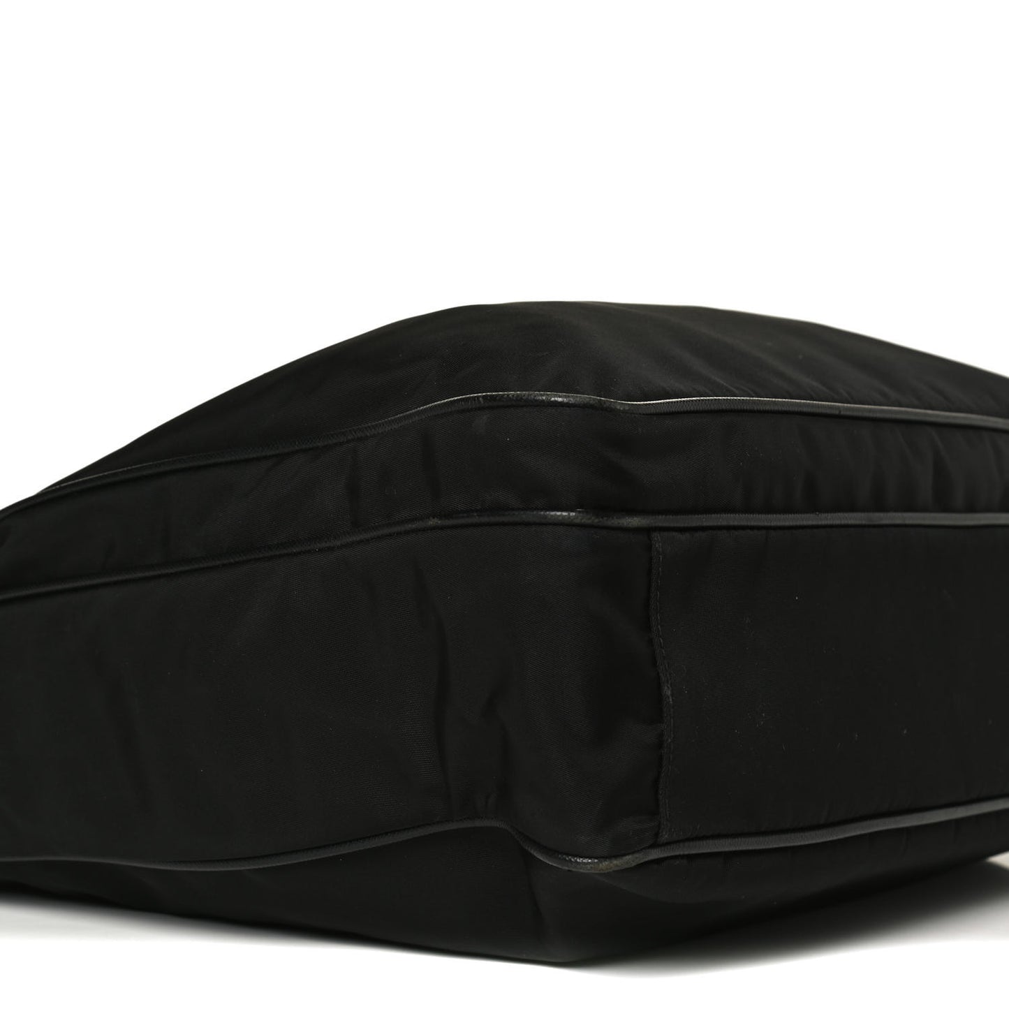 Tessuto Nylon Saffiano Shopping Tote Black