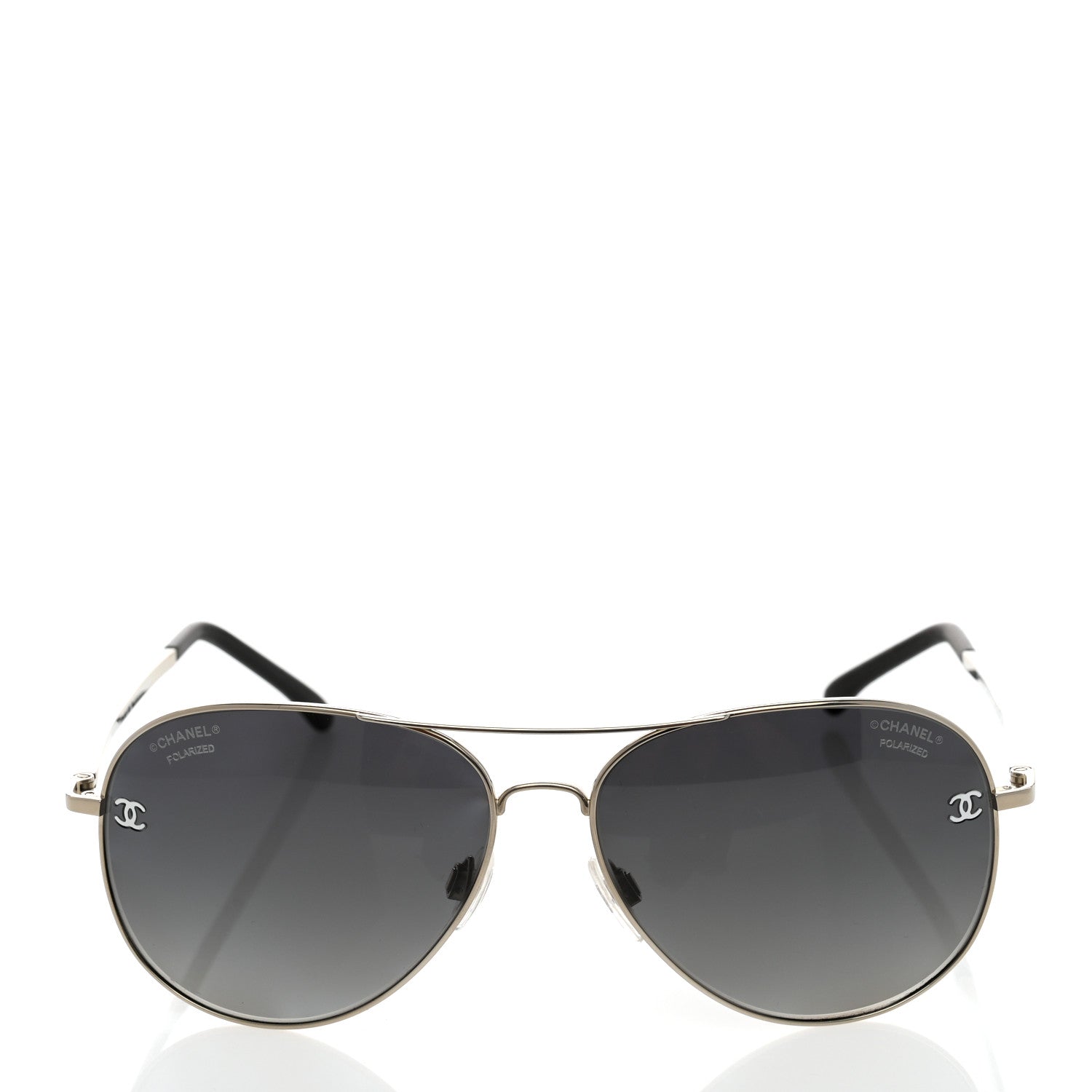 Chanel Aviator CC Sunglasses 4189-T-Q Silver 2 of 8