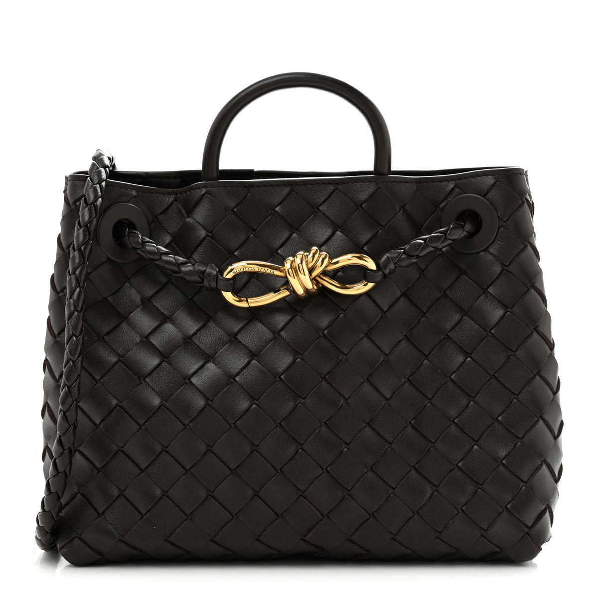Nappa Intrecciato Small Andiamo Shoulder Bag Fondant