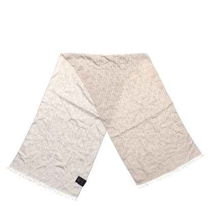Gucci Wool Silk GG Monogram GGNat Plus Scarf Sand 2 of 3