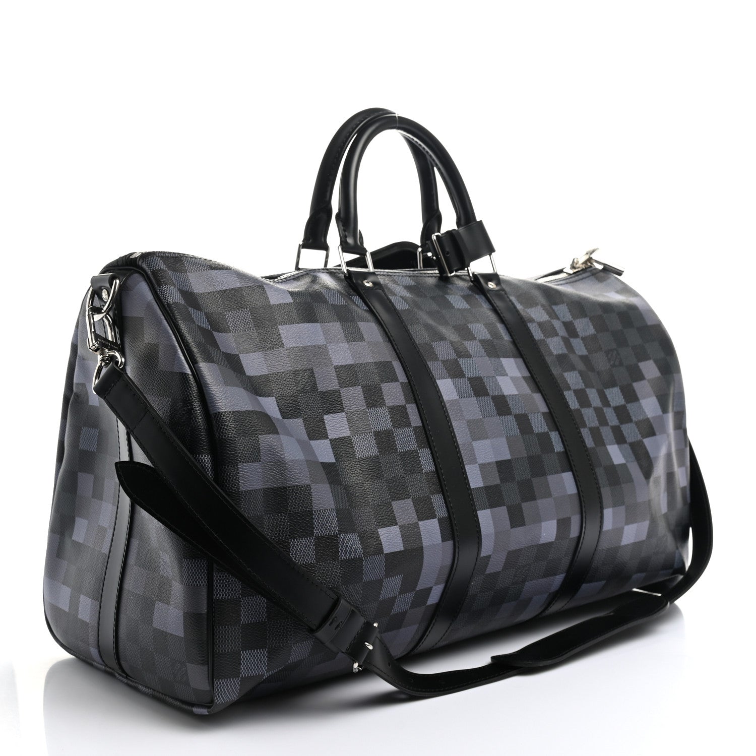 Louis Vuitton Damier Graphite Pixel Keepall Bandouliere 50 Gris 3 of 11