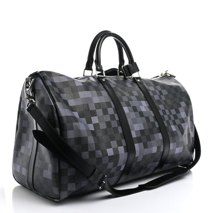 Louis Vuitton Damier Graphite Pixel Keepall Bandouliere 50 Gris 3 of 11