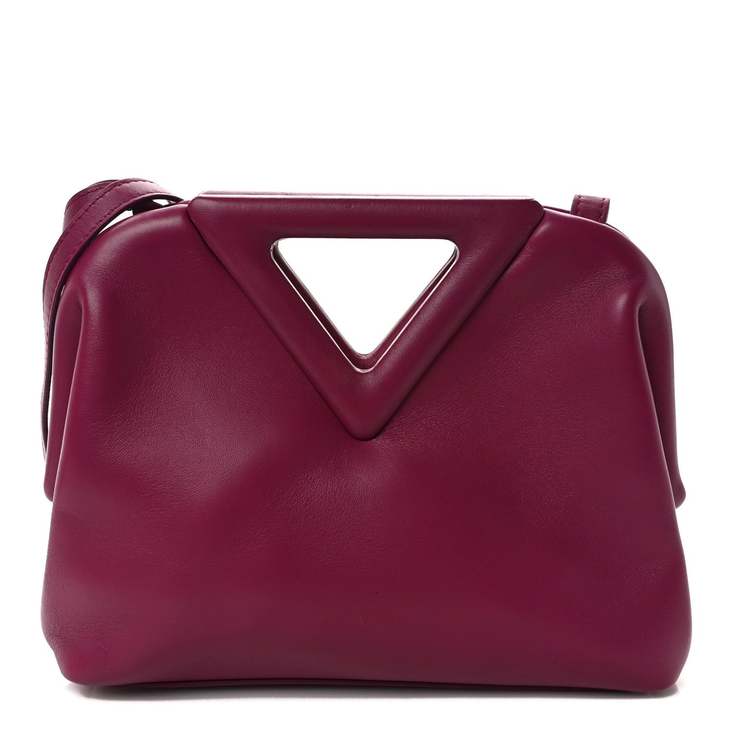 Calfskin Small The Point Triangle Bag Cinnabar