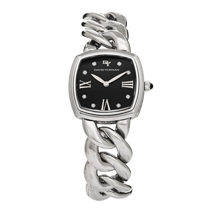 David Yurman Stainless Steel Diamond 27mm Albion Quartz Watch Black 1 of 4