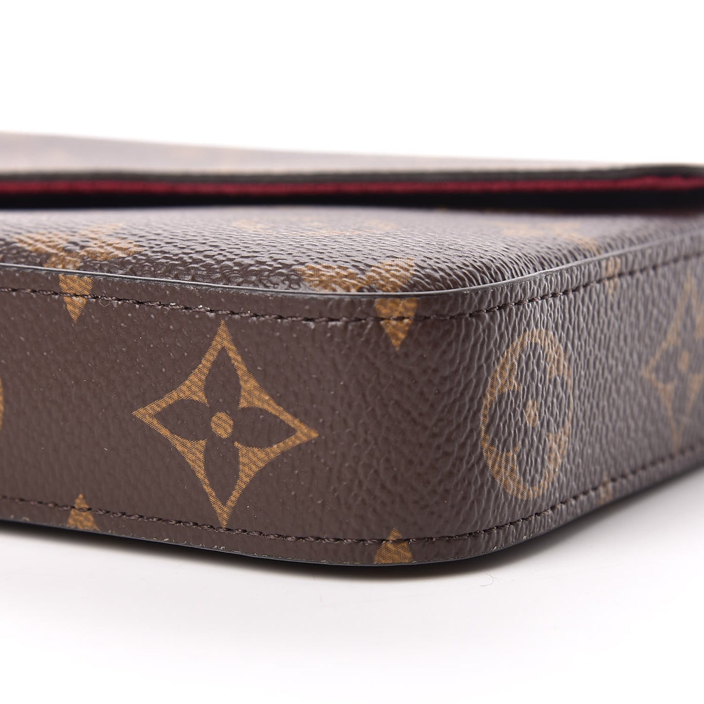 Monogram Pochette Felicie Chain Wallet Fuchsia