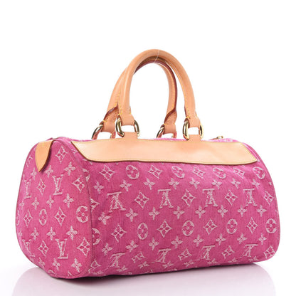 Louis Vuitton Monogram Denim Neo Speedy Fuchsia 3 of 7