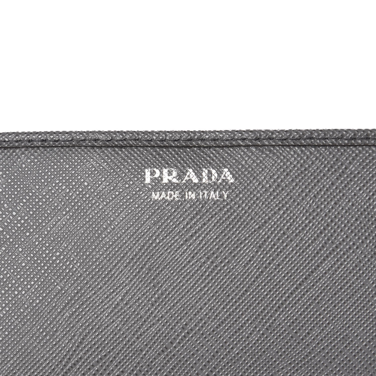 Prada Saffiano Metal Large Chain Wallet Marmo 6 of 8