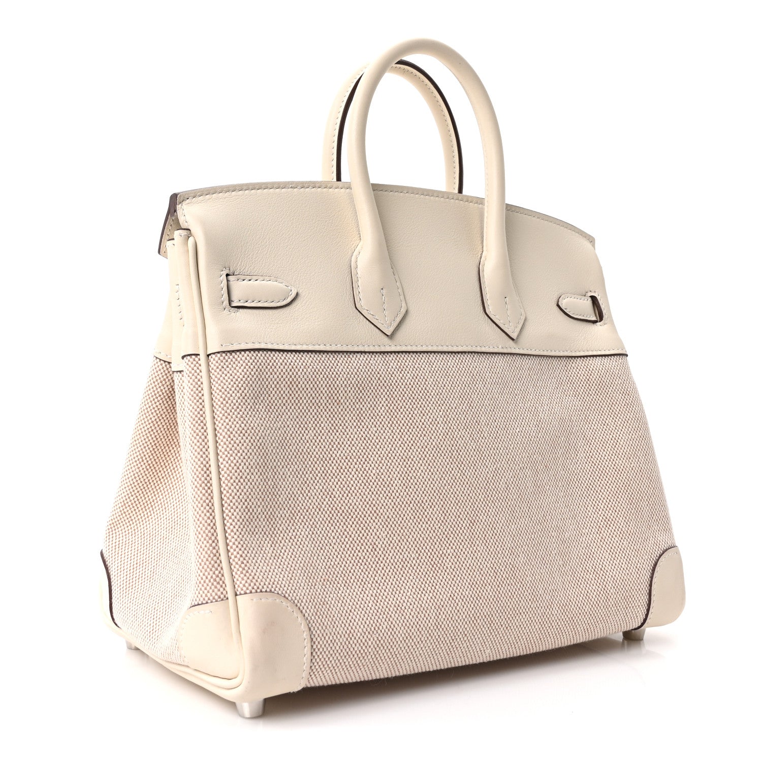 Hermes Toile H Swift Birkin 25 Ecru Nata 2 of 11