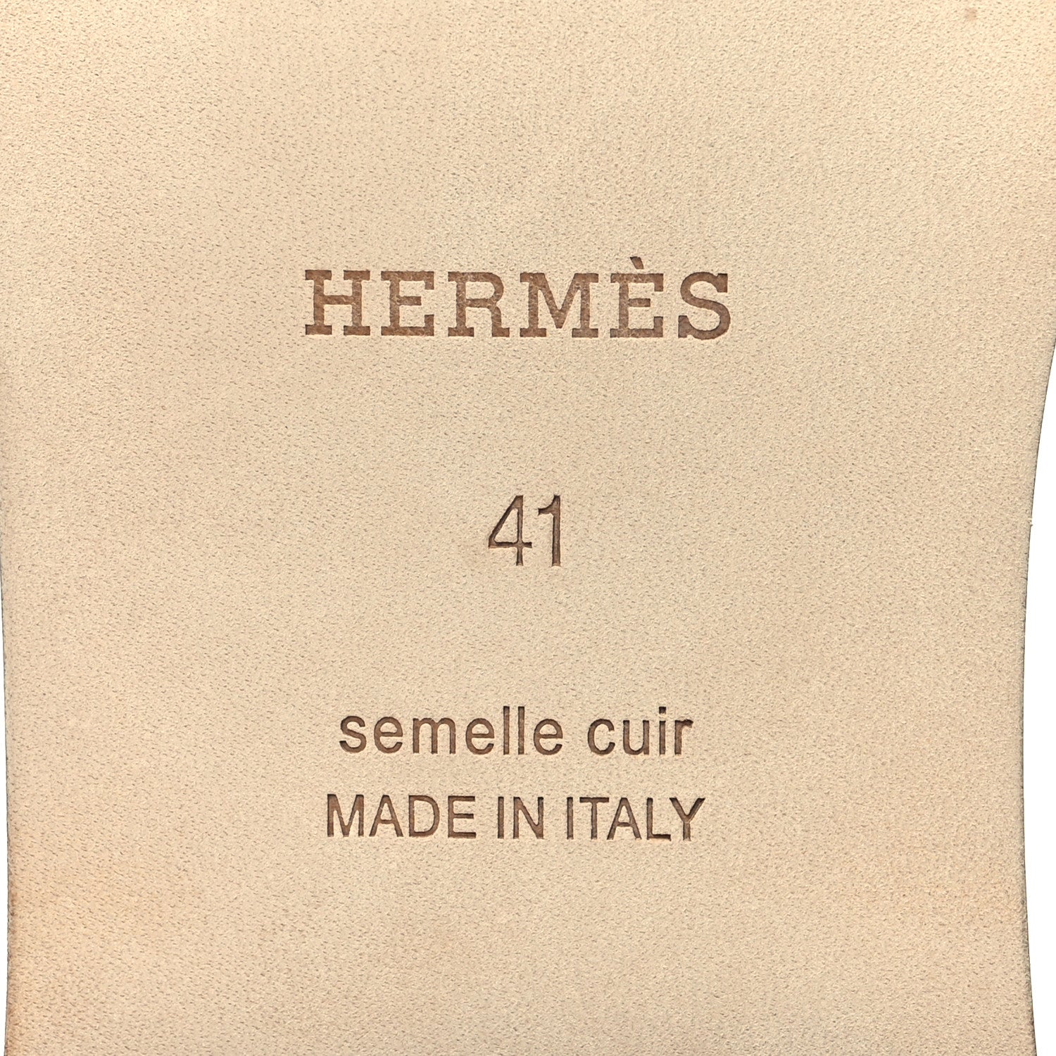 Hermes Box Calfskin Oran Sandals 41 Gold 7 of 8