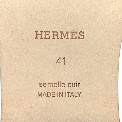 Hermes Box Calfskin Oran Sandals 41 Gold 7 of 8