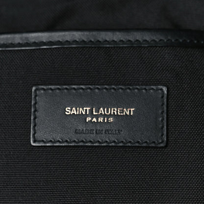 Saint Laurent Canvas Palm Tree City Backpack Black White 5 of 7