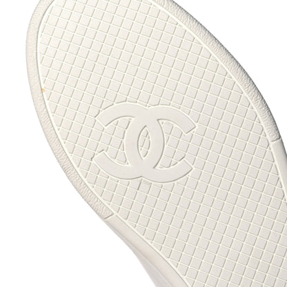 Chanel Calfskin CC Sneakers 35.5 White 7 of 11