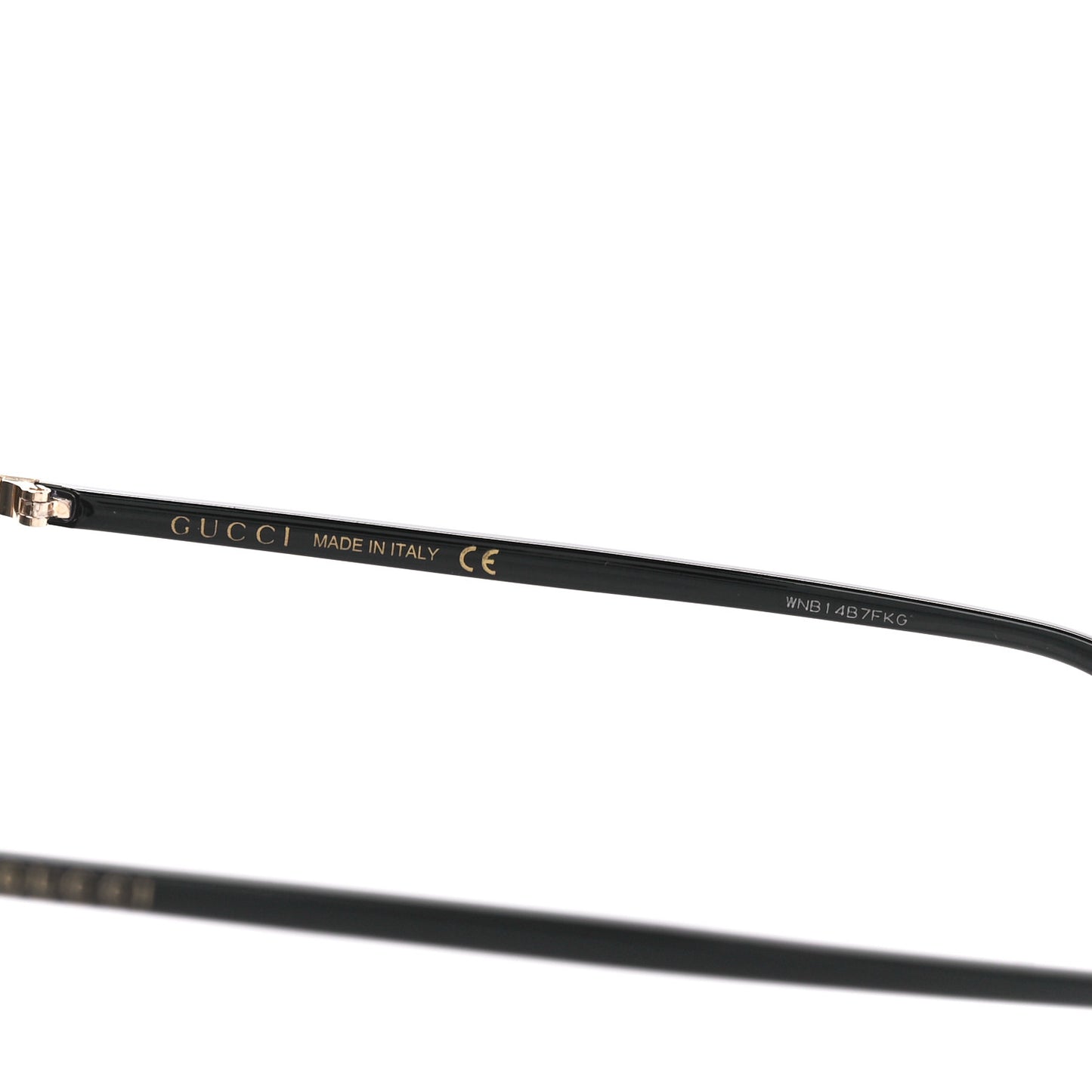 Metal Rimless Square Sunglasses GG0291S Black Gold