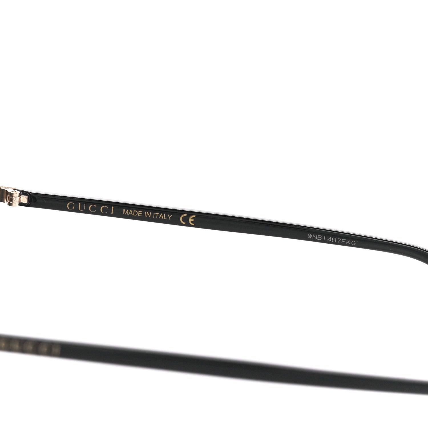Gucci Metal Rimless Square Sunglasses GG0291S Black Gold 6 of 8