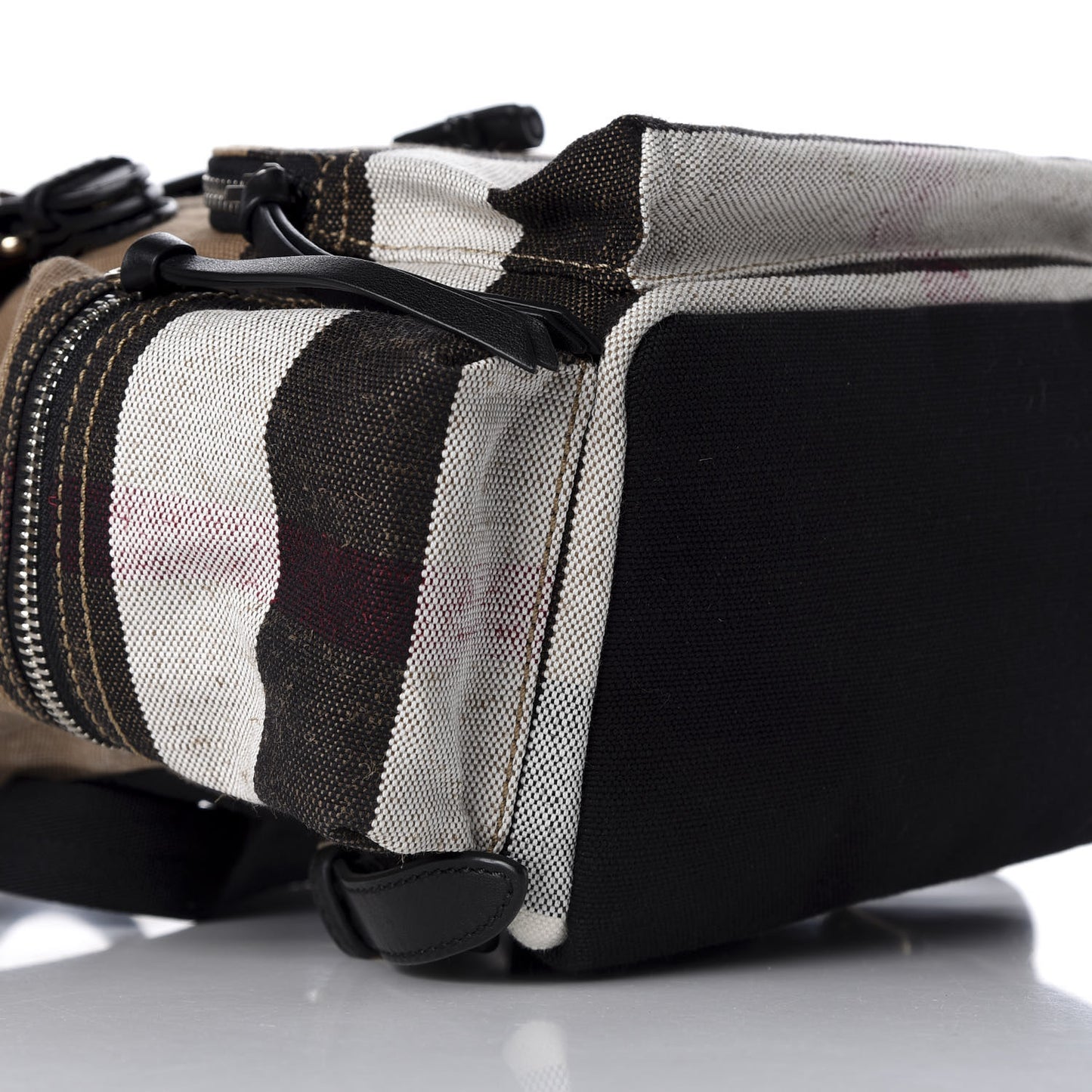 Canvas Mega Check Medium Rucksack Backpack Black