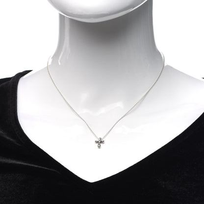 Tiffany Sterling Silver 12mm Elsa Peretti Cross Pendant Necklace 2 of 6