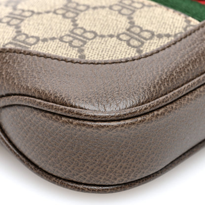 Gucci X BALENCIAGA BB Supreme Monogram Calfskin Web Mini Jackie 1961 Hobo Beige Ebony 8 of 9