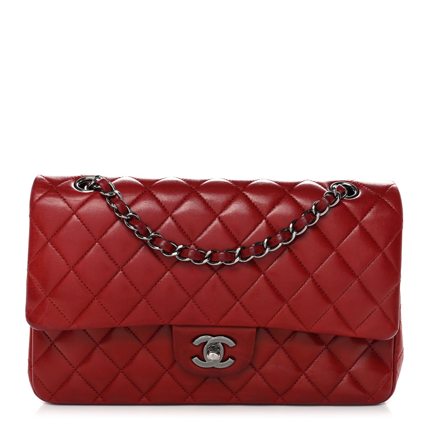 Chanel Lambskin Quilted Medium Double Flap Red 1 of 14