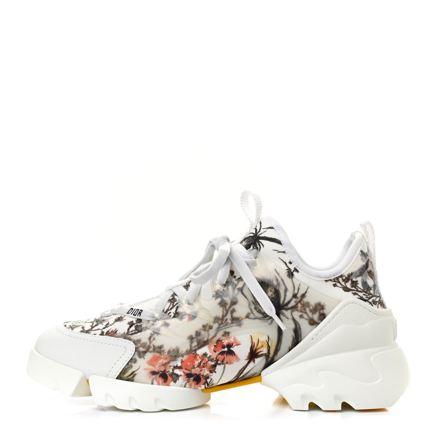 Christian Dior Neoprene Rubber Champetre Print Womens D-Connect Sneakers 36 White Multicolor 1 of 8