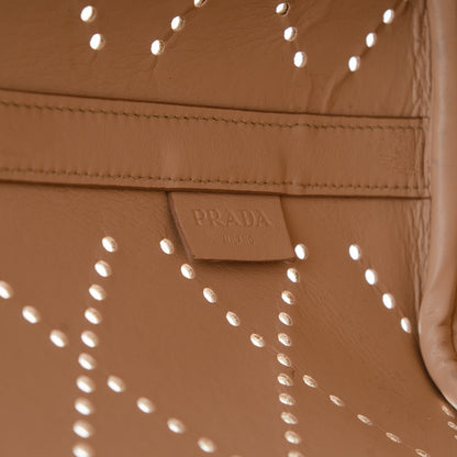 Prada Saffiano Perforated Tote Sabbia 7 of 11