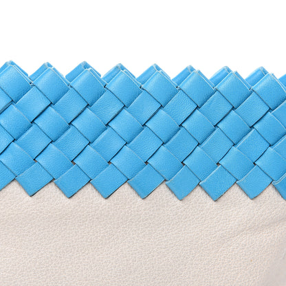 Bottega Veneta Nappa Calfskin Intrecciato Wristlet Pouch White Sand 8 of 8