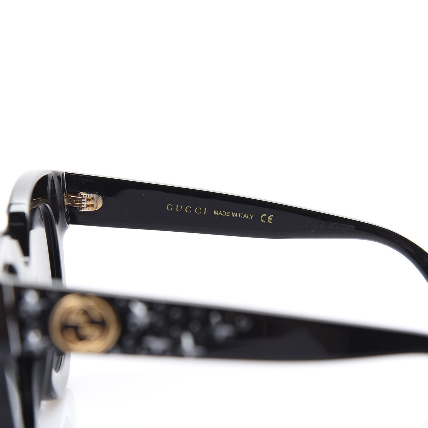 Acetate Stars Cat Eye Sunglasses GG0116S Black