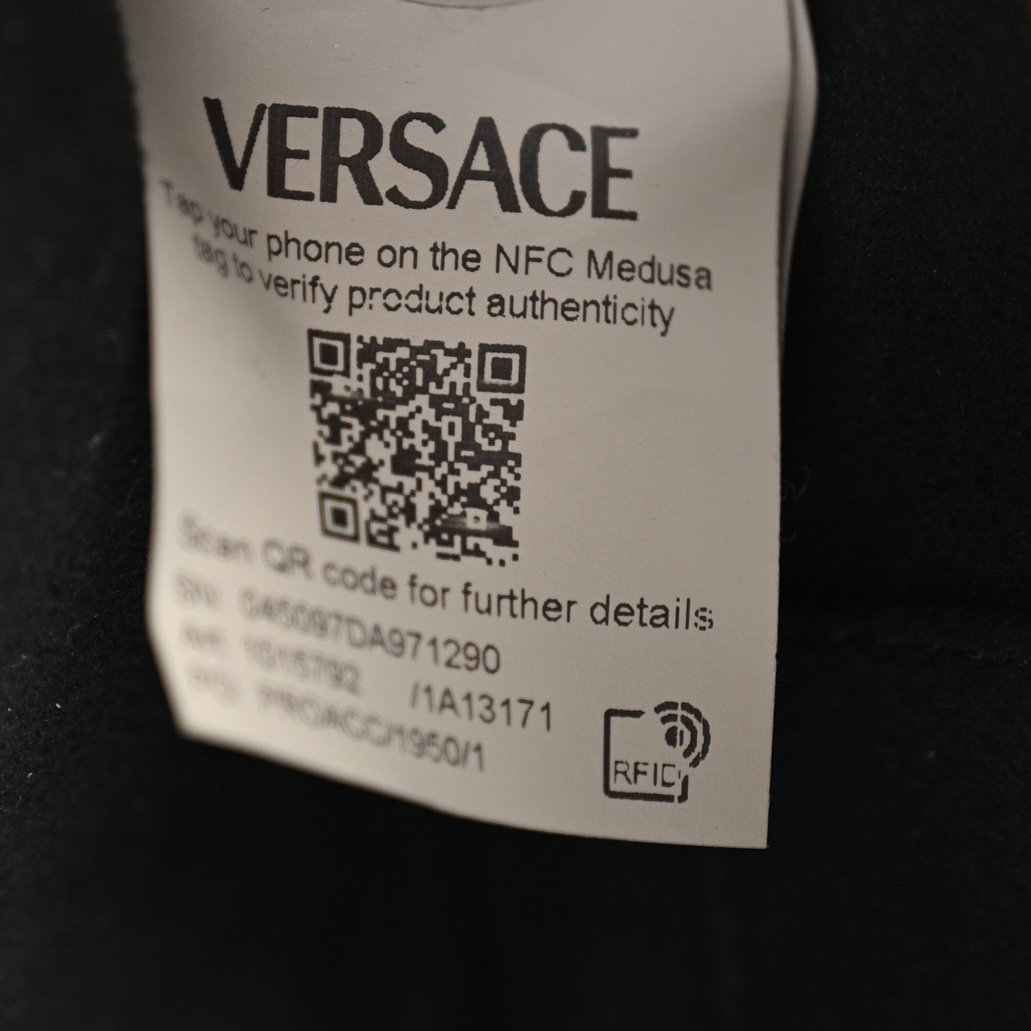 Versace Lambskin Tag Bowling Bag Black 7 of 15