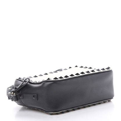 Valentino Garavani Calfskin Rockstud Camera Crossbody Bag Ivory Black 4 of 16