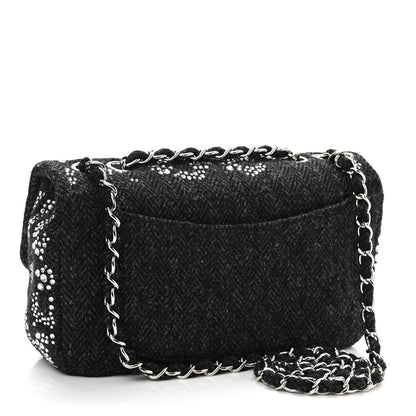 Chanel Tweed Swarovski Crystal Leopard Jumbo Flap Black 2 of 9