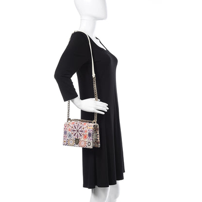 Christian Dior Calfskin Printed Small KaleiDiorscopic Diorama Flap Bag Latte Multicolor 2 of 14