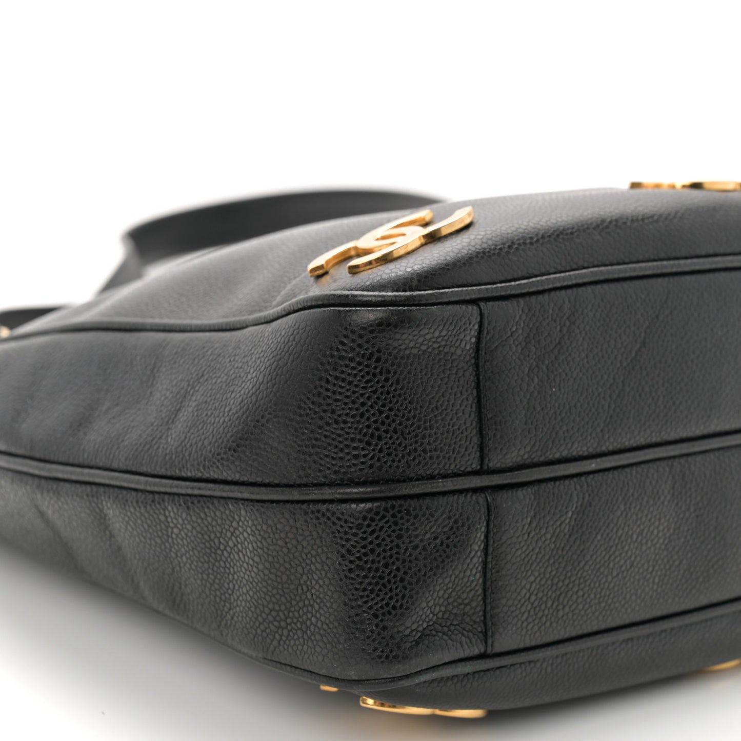 Caviar Triple CC Shoulder Bag Black