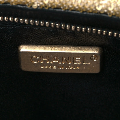 Chanel Sequin Do Not Disturb Minaudiere Clutch Black Gold 6 of 9